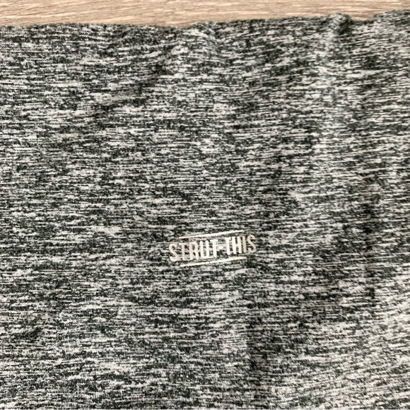 Strut This Revolve Star Print Leggings Full Length Grey Marle High Rise - Picture 9 of 16